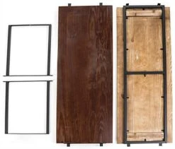 Pipeline Add-On As Set Of 2 Shelves With Brackets – Dark Brown