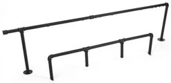 Pipeline Add-On W/ 1 Outrigger & 1 Dual Spoke Hanging Bar – Matte Black