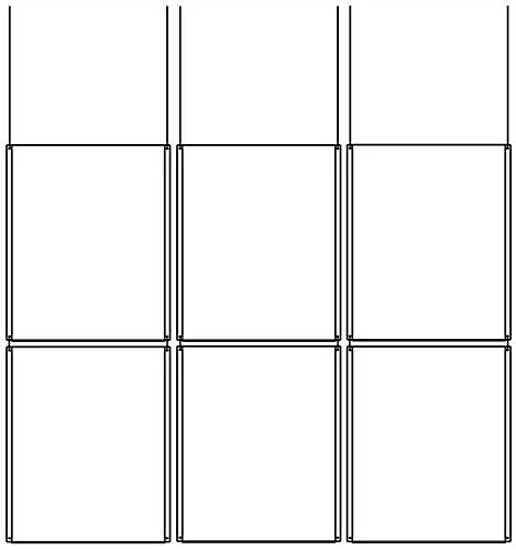 Workshop Series (6) 22 X 28 Ceiling Sign Holders With Chains And S Hooks - Clear