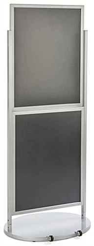 22 X 28 Rolling Poster Stands With Wheels, Double Sided - Silver - Image 3