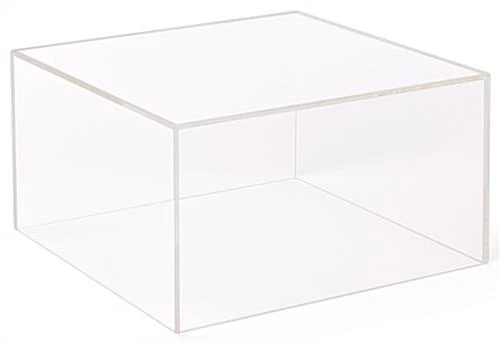 Clear Acrylic Cube Risers Made Of Recycled Material, Set Of 3 - Transparent - Image 3
