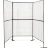 Art Display Grid, U-Shaped, (6) 3' X 3' Panels, Iron Mesh - Black