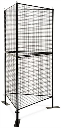 Art Display Grid, Triangle-Shaped, (6) 3' X 3' Panels, Iron Mesh - Black