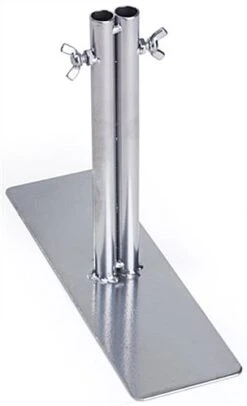 Art Display Grid Base With 2 Leg Supports, Rectangular - Silver