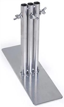 Art Display Grid Base With 3 Leg Supports, Rectangular - Silver