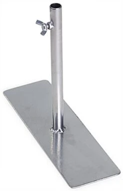 Art Display Grid Base With 1 Leg Support, Rectangular - Silver