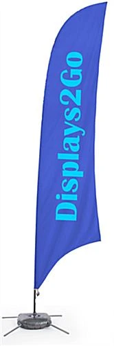 Custom Indoor Feather Flag With Cross Base & Water Bag - 2 Color Printing