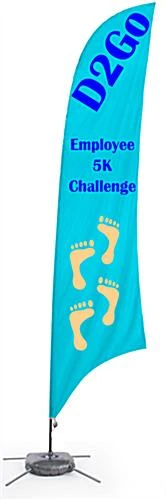 Custom Outdoor Feather Flag With Cross Base & Water Bag - 3 Color Printing