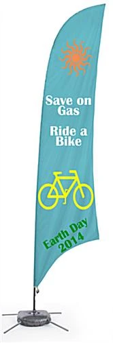 Custom Outdoor Feather Flag With Cross Base & Water Bag - Full Color Silkscreen