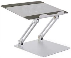 9.37" D Aluminum Laptop Stand, Portable, Adjustable Angle And Height - Silver