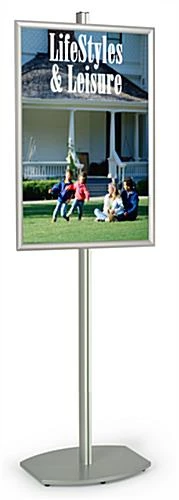 24 X 36 Poster Stand , Snap Open, 6 Feet Tall - Silver