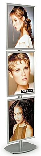 22 X 28 Poster Stand, Snap Open, 8 Feet Tall - Silver