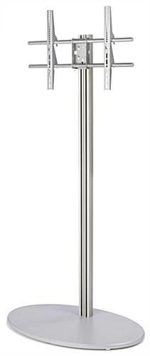 TV Stand With Oval Base, Fits Monitors 42β To 60β, Stationary Bracket β Silver - Image 3