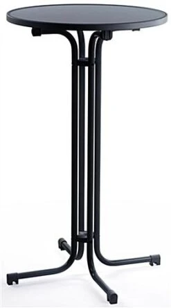 27 X 47 Round Cocktail Table - Black