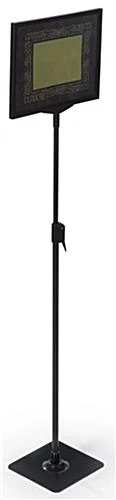 11 X 8.5 Floor Sign Holder, Height Adjustable, Top Insert Frame W/ Lens - Black - Image 2