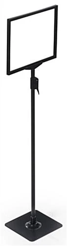 11 X 8.5 Floor Sign Holder, Height Adjustable, Top Insert Frame W/ Lens - Black - Image 3