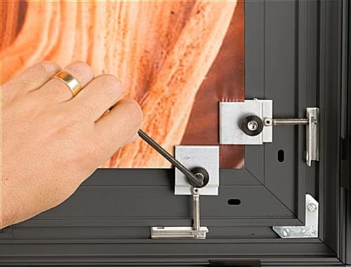 10’ X 20’ Outdoor Banner Frame With Hinged Edges, Stretching Clamps - Black - Image 4