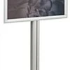 22 X 28 Poster Stand, Snap Open, 6 Feet Tall, Round Base - Silver