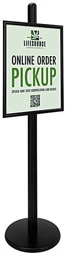 22 X 28 Poster Stand, Snap Open, 6-Foot, Round Base - Black