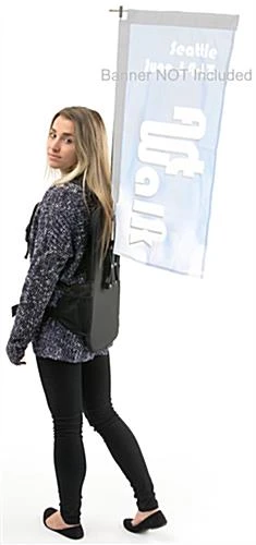 Backpack With Poles For 31" Rectangular Banner