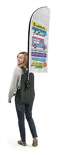 Backpack With 48" Banner, Single-sided Custom Graphics