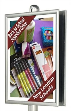 24 X 36 Poster Stand Accessory, Snap Open - Silver