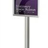22 X 28 Poster Stand, Snap Open, Square Base - Silver