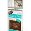 22 X 28 Poster Stand, Snap Open, 2-Sided, Square Base - Silver