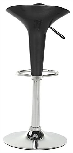 Adjustable Height Stool With 360 Degree Swivel, Backless, Footrest - Black - Image 4