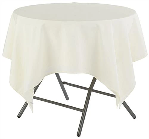 31.5 W X 29 H Folding Round Cocktail Table - White - Image 2