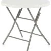 31.5 W X 29 H Folding Round Cocktail Table - White