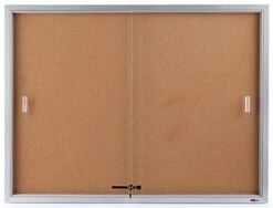 Glass Enclosed Bulletin Board For Wall-Mounted Indoor Use