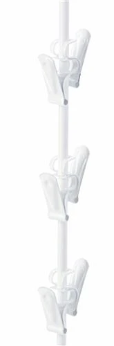 Countertop Wand Merchandiser Rack, 12 Clips W/ Sign Holder – White - Image 3