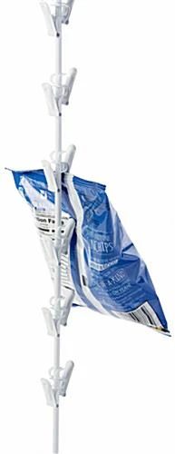 Countertop Wand Merchandiser Rack, 12 Clips W/ Sign Holder – White - Image 4