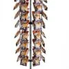 Potato Chip Rack With Rotating Display For Impulse Merchandising
