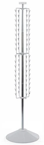 Floorstanding Strip Displays W/ Header, Rotating, 72 Clips - White - Image 2