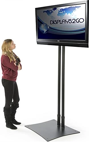 Portable TV Stand W/ Rotating Bracket Fits Monitors 32”-70”, Travel Case - Black - Image 13