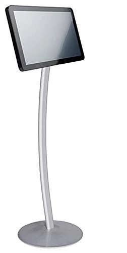 Tablet Stand With Rotating Bracket, 75x75 & 100x100 VESA Compatible, Curved - Silver - Image 2