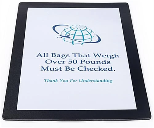 11 X 17 Counter Mat With Non-Skid Backing, Slide-in Side Loading - Black - Image 2