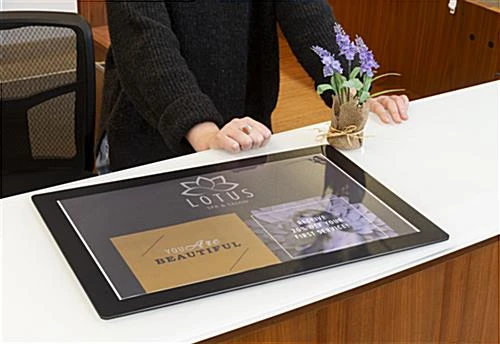 11 X 17 Counter Mat With Non-Skid Backing, Slide-in Side Loading - Black - Image 5