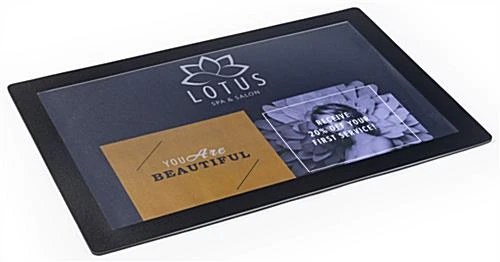 11 X 17 Counter Mat With Non-Skid Backing, Slide-in Side Loading - Black