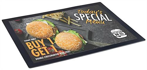 16 X 20 Counter Mat With Non-Skid Backing, Slide-in Side Loading - Black