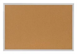 24 X 18 Cork Bulletin Board For Wall Mount Use - Silver