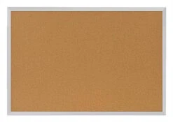 36 X 24 Cork Bulletin Board For Wall Mount Use - Silver