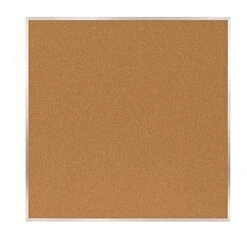 48 X 48 Cork Bulletin Board For Wall Mount Use - Silver