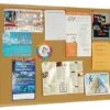 46.5 X 36-Inch Cork Bulletin Board With Wooden Frame - Oak