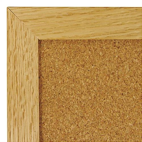 48 X 48-Inch Cork Bulletin Board With Wooden Frame - Oak - Image 2