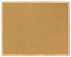 60 X 48-Inch Cork Bulletin Board With Wooden Frame - Oak