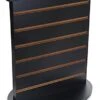Slatwall Displayer For Countertop, Double Sided, Spinning Base - Black