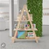 47 X 65.25 Multi-Tier Shelving Display, Floor Standing, Collapsible Design - Natural